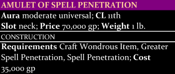 Amulet of Spell Penetration